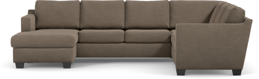 Friday - Hörnsoffa, 3+2-sits med schäslong vänster - Brun