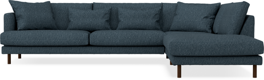 Harper - 3-sits soffa med divan höger - Blå