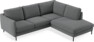 Madison - 2-sits soffa med divan höger - Grå