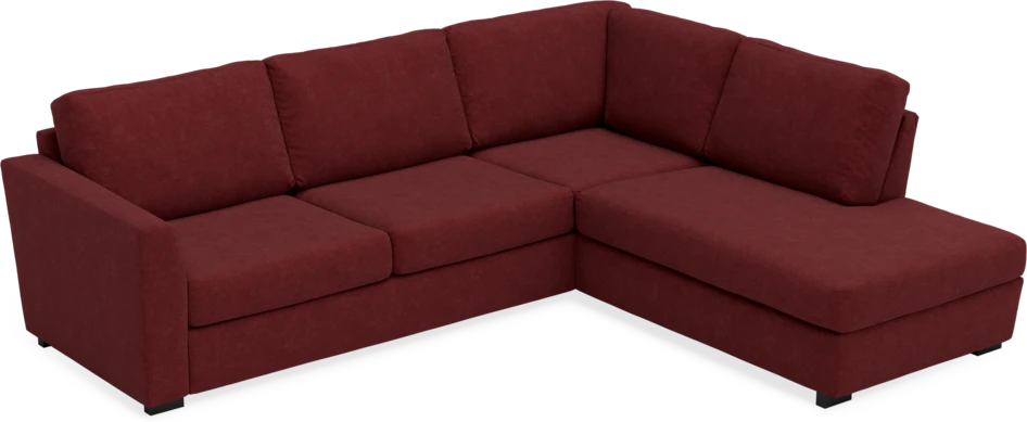 Friday - 2,5-sits soffa med divan höger - Rosa
