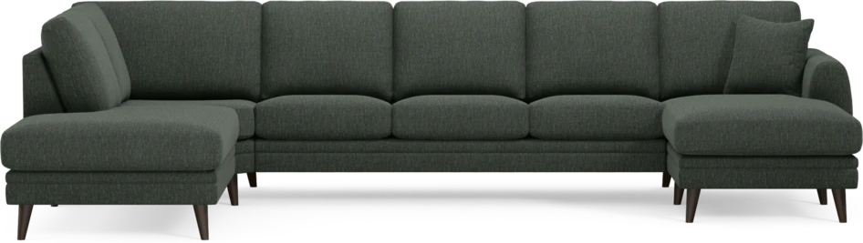 Eden - 3-sits soffa med divan vänster och schäslong höger - Grön