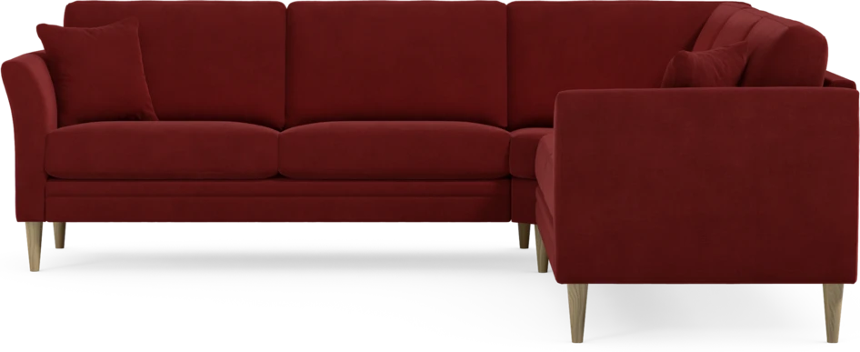 Eden - Hörnsoffa, 2,5+2,5-sits - Röd