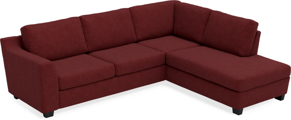 Friday - 2,5-sits soffa med divan höger - Rosa
