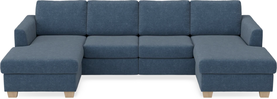 Friday - 2-sits soffa med två schäslonger - Blå