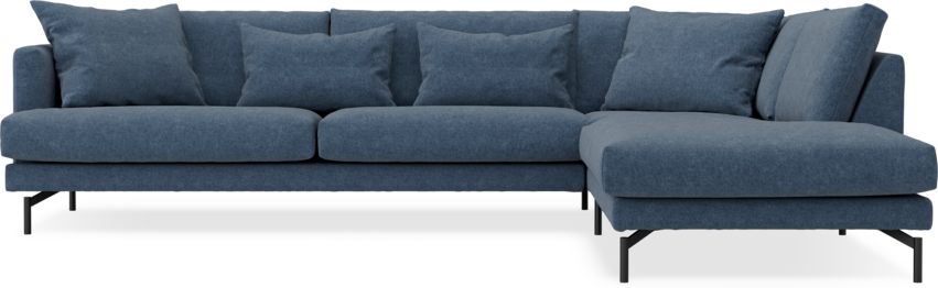Harper - 3-sits soffa med divan höger - Blå