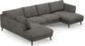 Madison Lux - 2-sits soffa med divan vänster och schäslong höger - Grå
