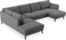 Madison Lux - 2-sits soffa med divan vänster och schäslong höger - Grå
