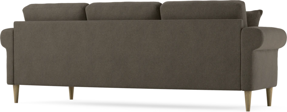 Eden - 3-sits soffa svängd - Brun