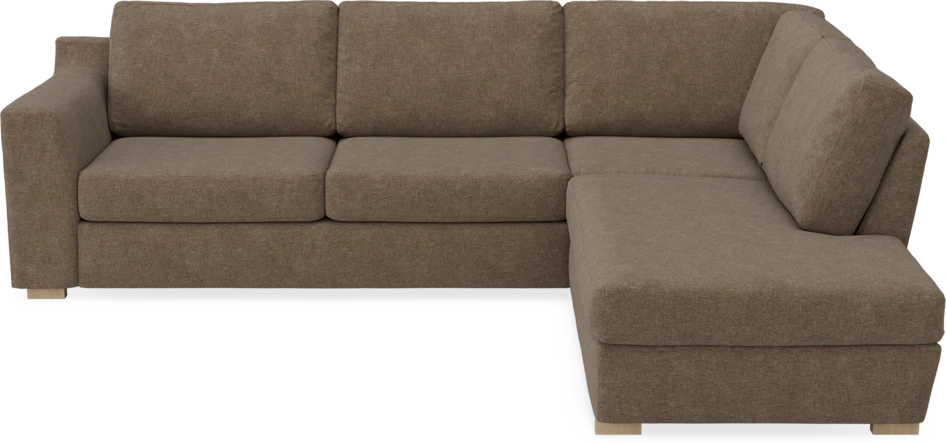 Friday - 2,5-sits soffa med divan höger - Brun