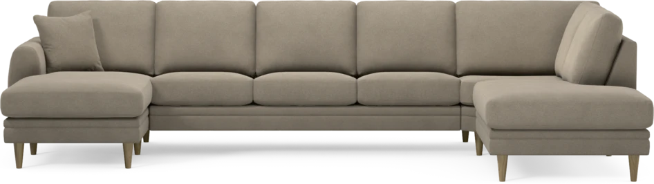Eden - 3-sits soffa med schäslong vänster och divan höger - Beige