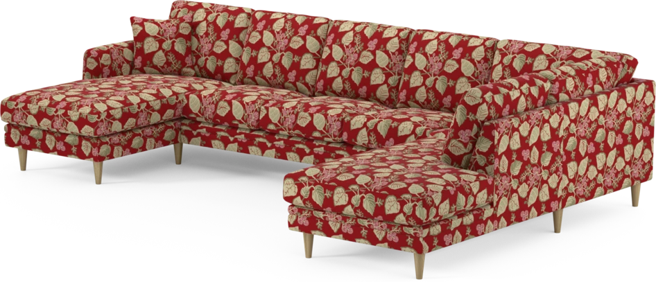 Eden - 3-sits soffa med schäslong vänster och divan höger - Flerfärgad