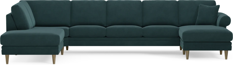 Eden - 3-sits soffa med divan vänster och schäslong höger - Blå
