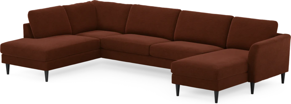 Bridge - 3-sits soffa med divan vänster och schäslong höger - Orange