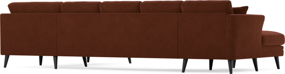 Eden - 3-sits soffa med schäslong vänster och divan höger - Orange