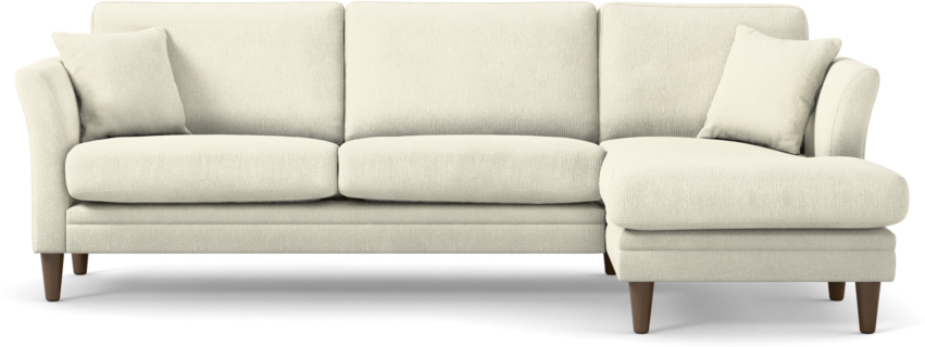 Eden - 2,5-sits soffa med schäslong - Vit
