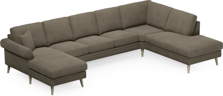 Eden - 3-sits soffa med schäslong vänster och divan höger - Beige