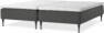 Delux Sense - Ramsäng, dubbelsäng med bäddmadrass - Grå