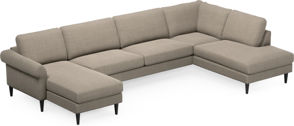 Bridge - 3-sits soffa med schäslong vänster och divan höger - Beige