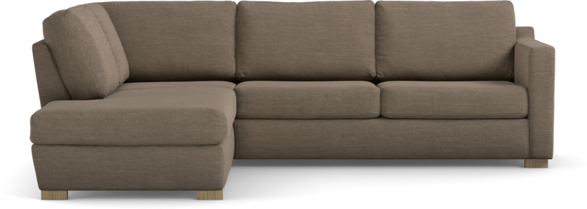 Friday - 2,5-sits soffa med divan vänster - Brun