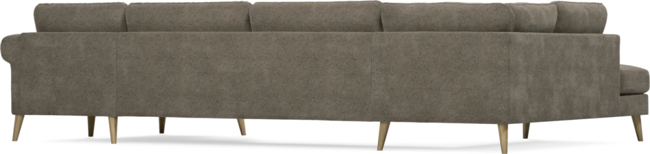 Bridge - 3-sits soffa med divan vänster och schäslong höger - Brun