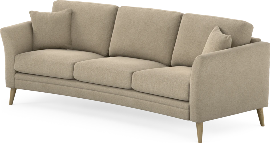 Eden - 3-sits soffa svängd - Beige