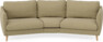 Madison - 3-sits soffa svängd, 90 cm - Gul