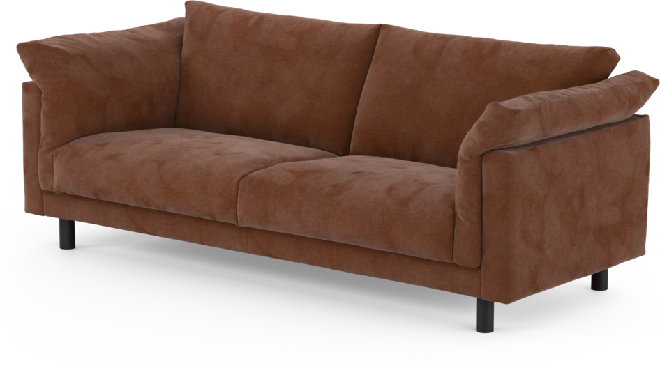 Cherrie - 3-sits soffa, fast klädsel - Orange