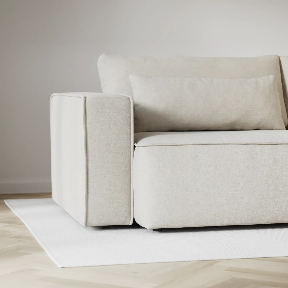 Ide - Bäddsoffa 3-sits med schäslong vänster - Beige