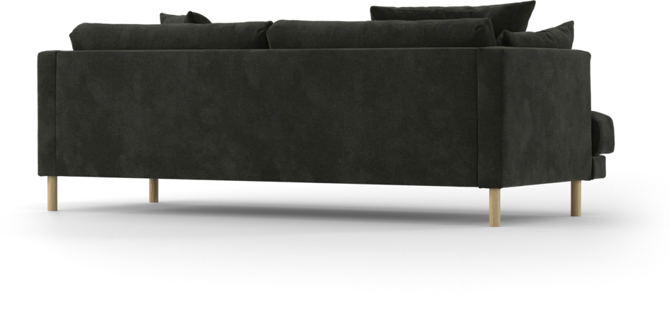 Harper - 3-sits soffa, hel dyna - Svart