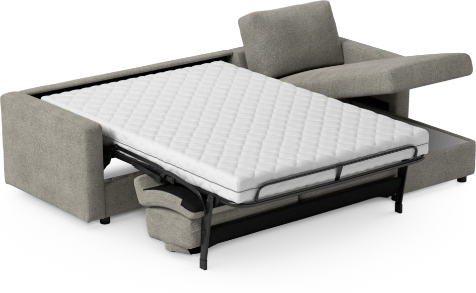 Lindö - Bäddsoffa 2,5-sits med schäslong, vändbar - Grå
