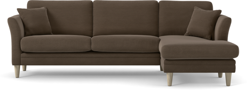Eden - 2,5-sits soffa med schäslong - Brun