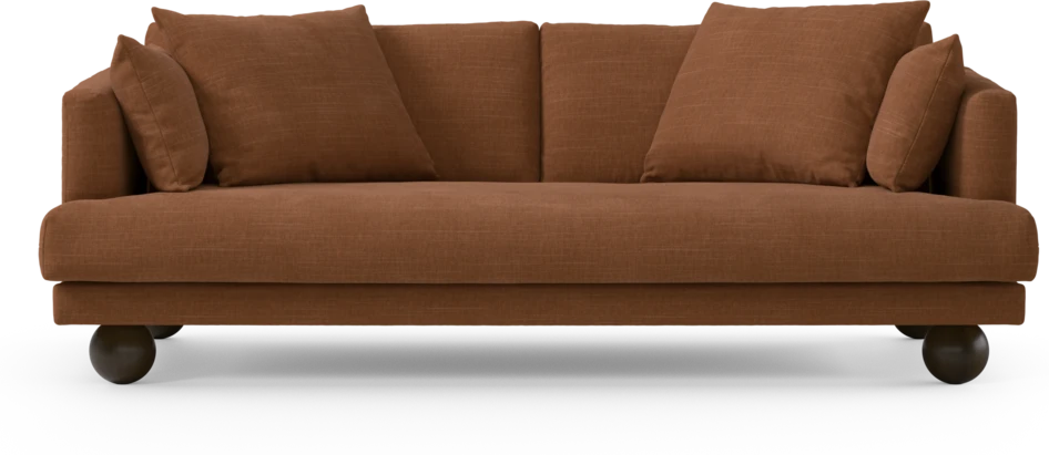 Harper - 3-sits soffa, hel dyna - Orange