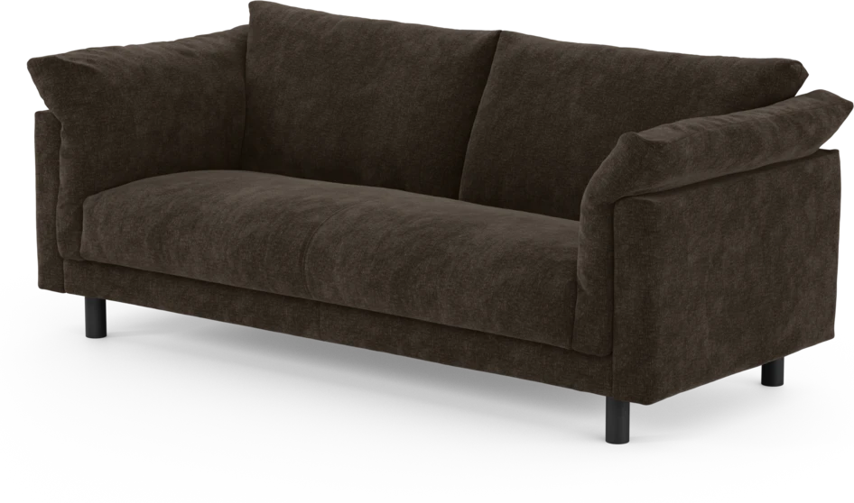 Cherrie - 2,5-sits soffa, hel dyna, fast klädsel - Brun