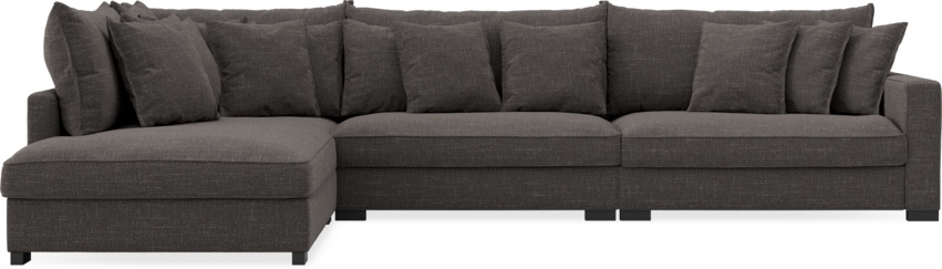 Rossi - 4-sits soffa med divan vänster - Grå