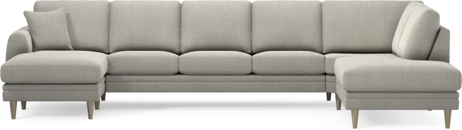 Eden - 3-sits soffa med schäslong vänster och divan höger - Grå