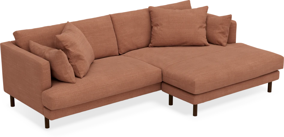 Harper - 4-sits med schäslong XL höger - Orange