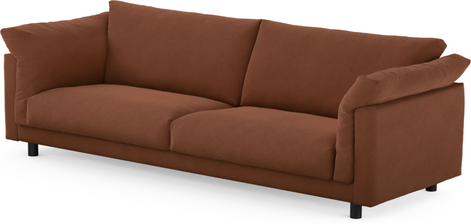 Cherrie - 4-sits soffa, fast klädsel - Orange