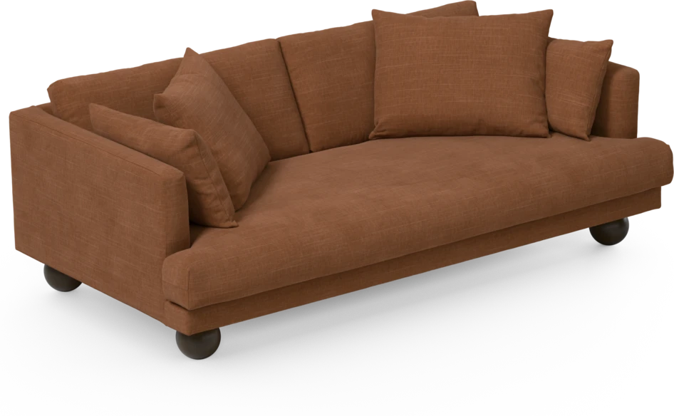 Harper - 3-sits soffa, hel dyna - Orange
