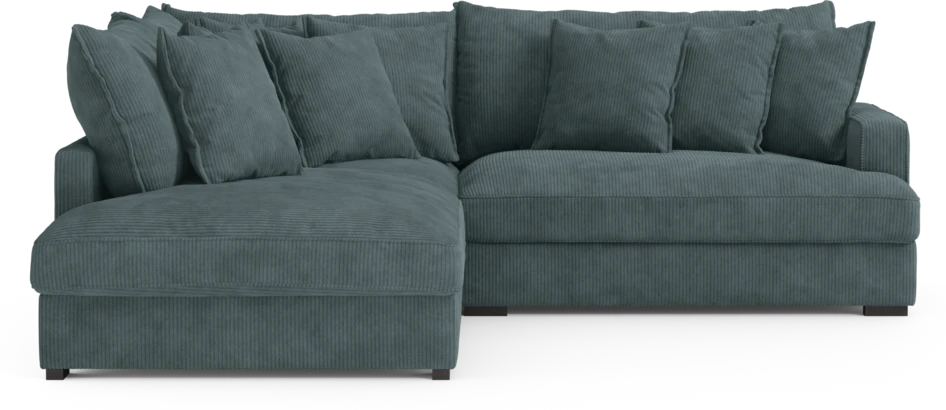 Rossi - 2-sits soffa med divan vänster - Blå