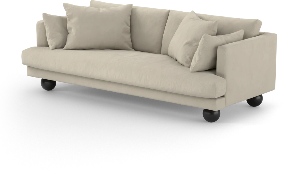 Harper - 3-sits soffa, hel dyna - Vit