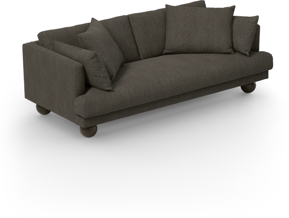 Harper - 3-sits soffa, hel dyna - Brun