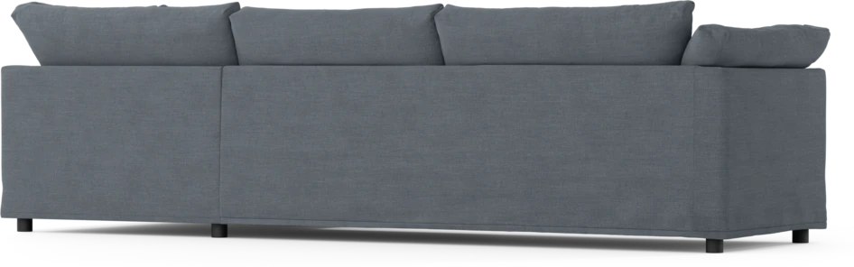 Cherrie - 3-sits soffa med divan höger, med kappa - Blå