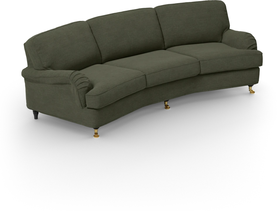 Oxford - 3-sits soffa svängd - Grön