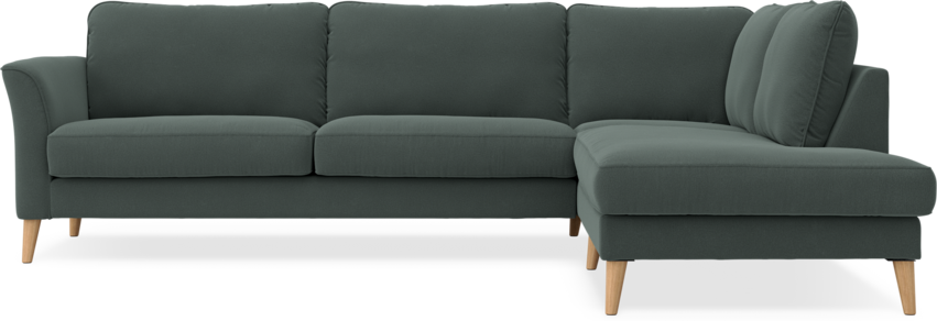 Bridge - 3-sits soffa med divan höger - Grå