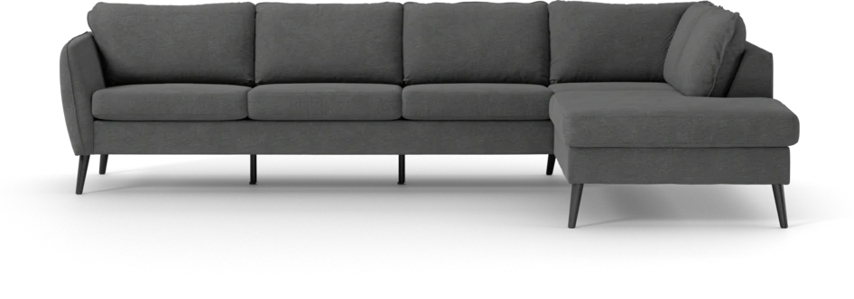 County - 3-sits soffa med divan höger - Grå