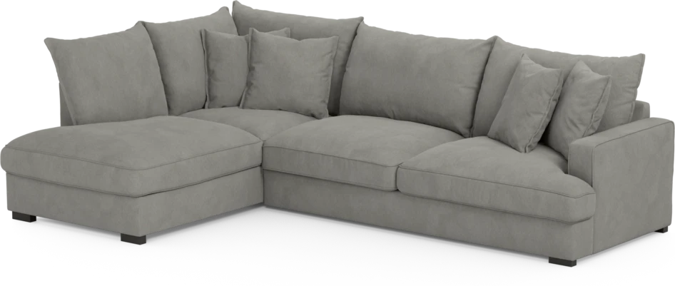 Mila - 3-sits soffa med divan vänster - Grå
