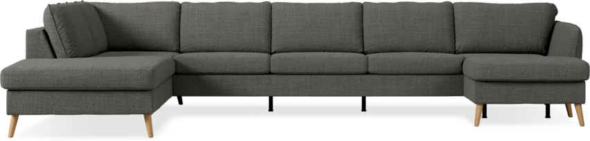County - 4-sits soffa med divan vänster och schäslong höger - Grå