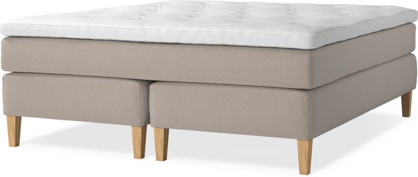 Delux Sense - Kontinentalsäng, dubbelsäng med bäddmadrass - Beige