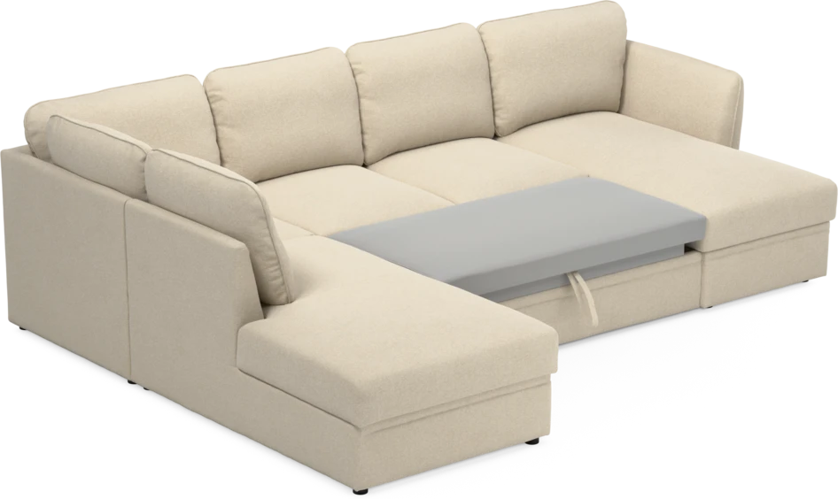 Öland - Bäddsoffa med divan vänster och schäslong höger - Beige