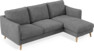 Madison Lux - 2-sits soffa med schäslong höger - Vit